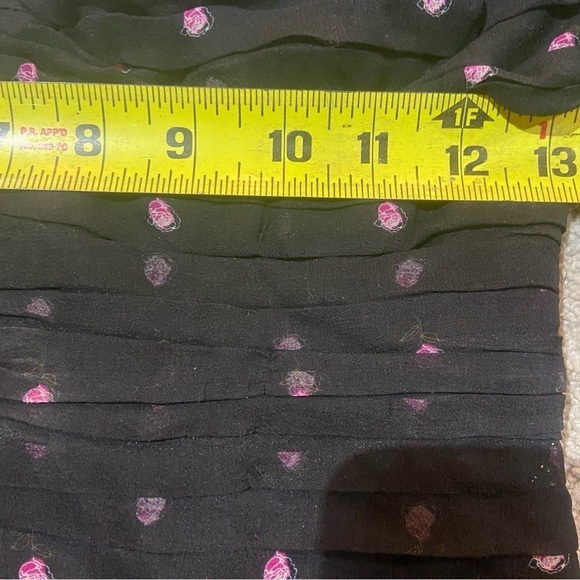 Retrofete Calla Dress Sz S NEW Rose Print Silk Button Front - Picture 5 of 9